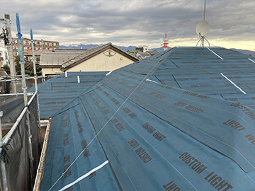 屋根：防水シート