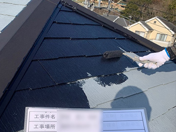 屋根中塗り