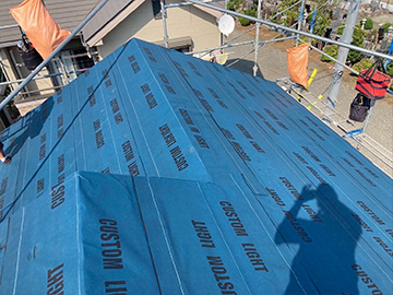 屋根：ルーフィングシート