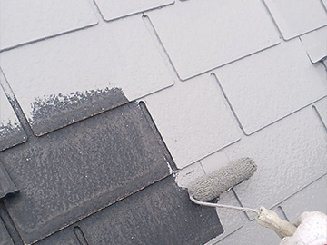 屋根：下塗り