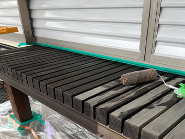 縁台：上塗り1回目